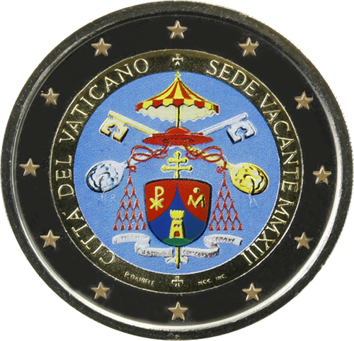 2 euro 2013 Vatikán cc.UNC farbená bez blistru Sede Vacante