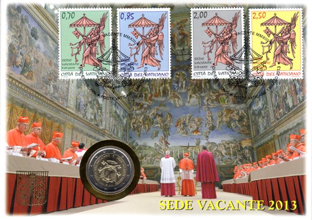 2 euro 2013 Vatikán BU numisbriefe Sede Vacante 