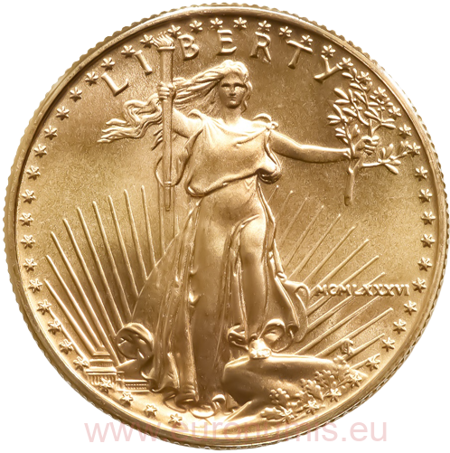 5 Dollars 1986 USA UNC 1/10 Oz Au American Eagle