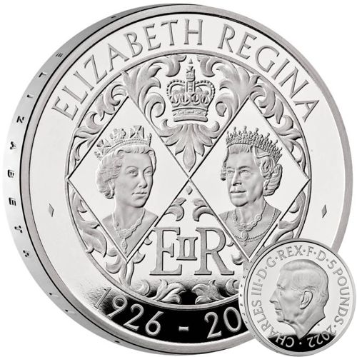 5 Pounds 2022 Anglicko PROOF Piedfort Her Majesty Queen Elizabeth II. (Y:3:2)