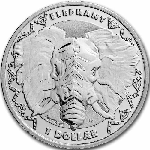 Dollar 2023 Sierra Leone BU 1 Oz Ag Big Five - Elephant (V:6:3)