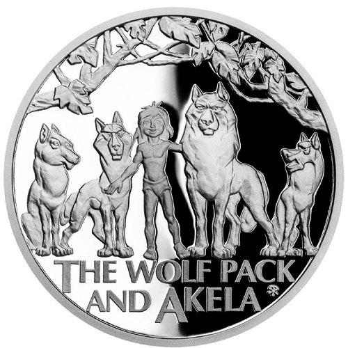 Dollar 2022 Niue PROOF 1 Oz Ag The Wolf Pack and Akela
