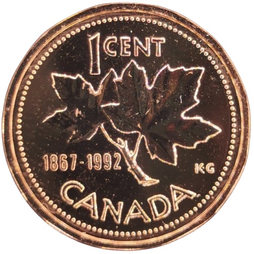 1 cent 1992 Kanada PROOF like, Alžbeta II