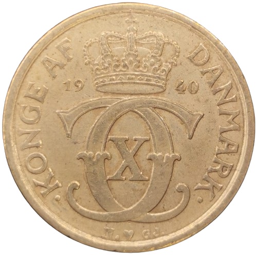1/2 Krone 1940 Dánsko, Christian X