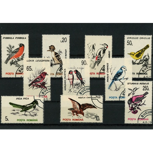 Známky 1993 Rumunsko pečiatkované, Vtáky