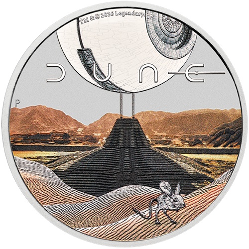 Dollar 2026 Tuvalu PROOF farbená 1 Oz Ag, Dune
