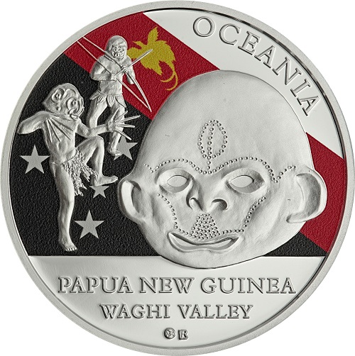 20 Francs CFA 2020 Congo PROOF 1 Oz Ag, motív Papua Nová Guinea