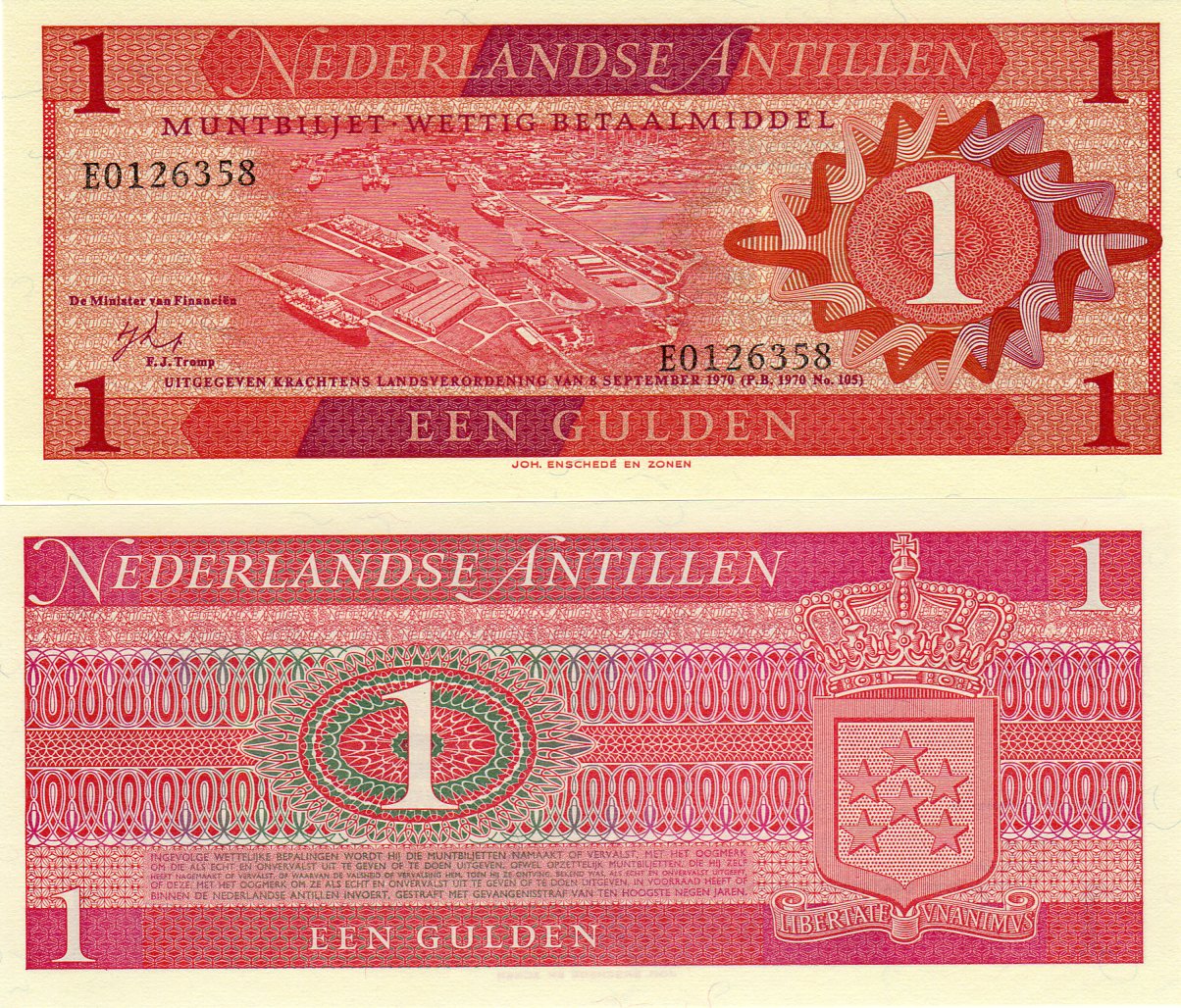 1 Gulden 1970 Holandské Antily UNC séria E
