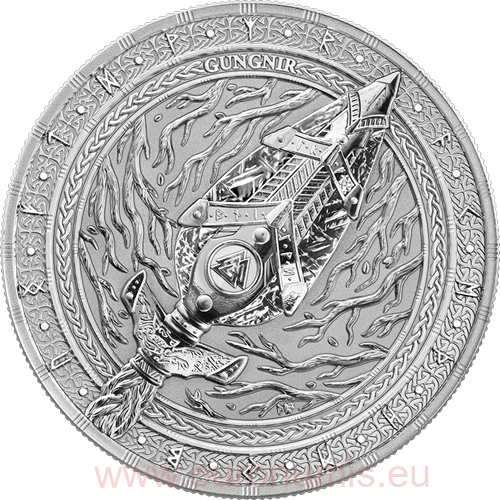 5 Mark 2026 Germania BU 1 Oz Ag, Artefacts - Gungnir