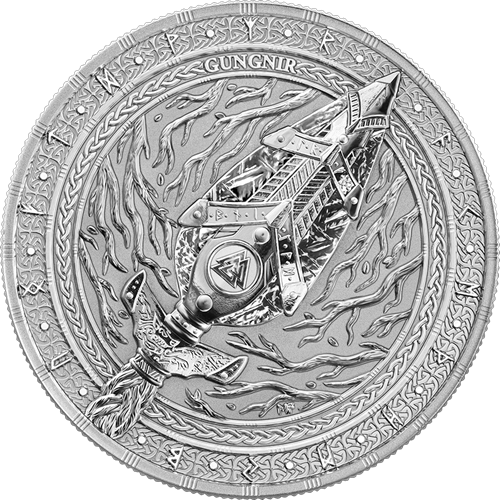 5 Mark 2026 Germania BU 1 Oz Ag, Artefacts - Gungnir