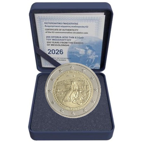 2 euro 2026 Grécko cc.PROOF, Messolonghi