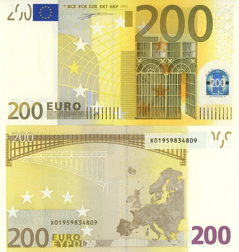 200 euro 2002 EU UNC Willem F. Duisenberg X/R006G1 (Nemecko)