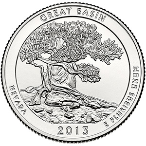 Quarter Dollar 2013 P USA UNC Great Basin