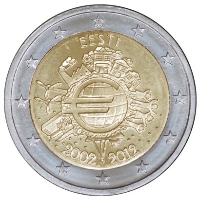 2 euro 2012 Estónsko cc.UNC EM