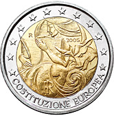 2 euro 2005 Taliansko cc.UNC, podpísanie Európskej ústavy