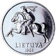 1 Centas 1991 Litva ob.UNC