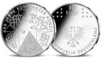 10 euro 2014 Nemecko UNC Kostnický koncil
