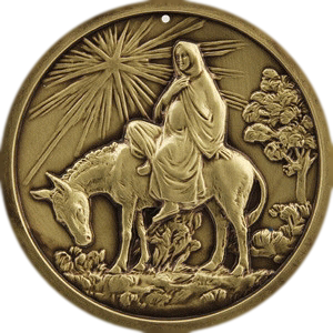 Medaila na zavesenie - vianočná (Panna Mária)