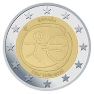 2 euro 2009 Španielsko cc.UNC Hospodárska a menová únia
