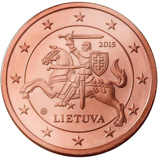 2 cent 2015 Litva ob.UNC