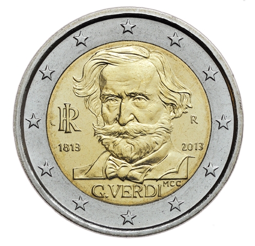 2 euro 2013 Taliansko cc.UNC Giuseppe Verdi