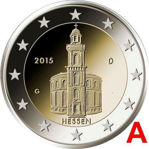 2 euro 2015 A Nemecko cc.UNC, Hessen