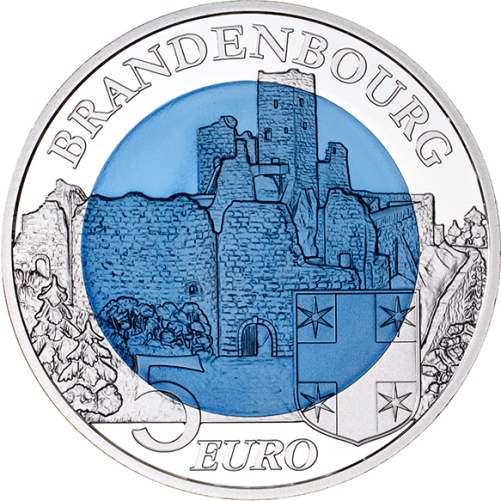 5 euro 2015 Luxembursko PROOF "Château de Brandenbourg"