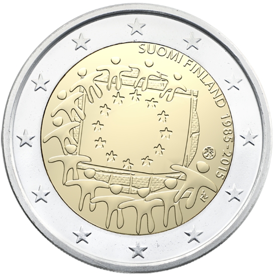 2 euro 2015 Fínsko cc.UNC Európska vlajka