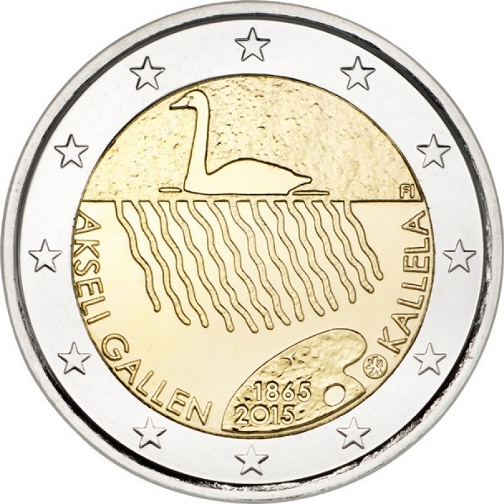 2 euro 2015 Fínsko cc.UNC Akseli Gallen-Kallela