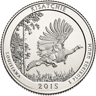 Quarter Dollar 2015 P USA UNC Kisatchie
