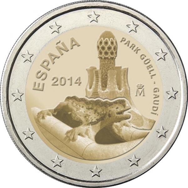 2 euro 2014 Španielsko cc.UNC, Park Güell