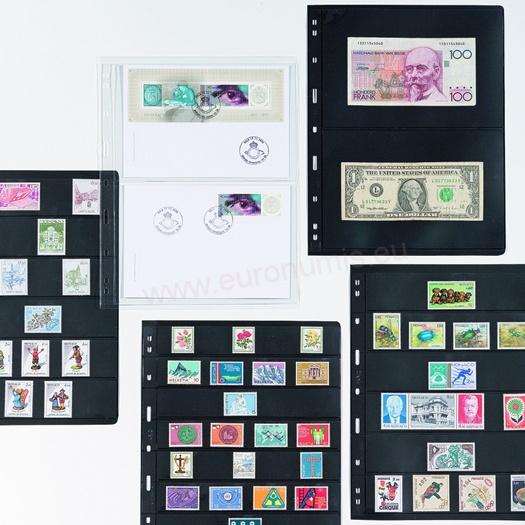 Listy VARIO PLUS, extra pevný plast, 5ks/bal, 8 riadkové, čierny (VARPLUS8S) IN