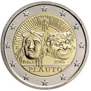 2 euro 2016 Taliansko cc.UNC  Plauto