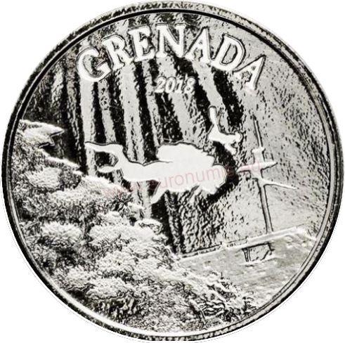 2 Dollars 2018 Grenada BU 1 Oz Ag Diving Paradise
