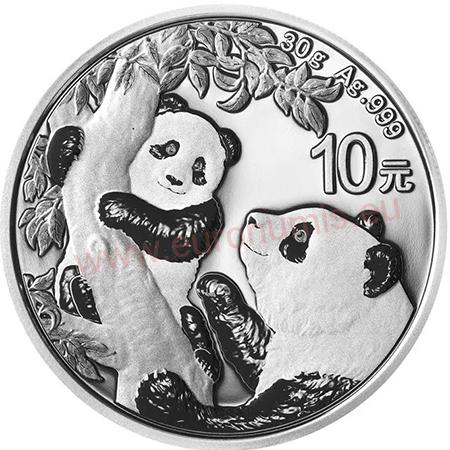 10 Yuan 2021 Čína BU 30g Ag Panda