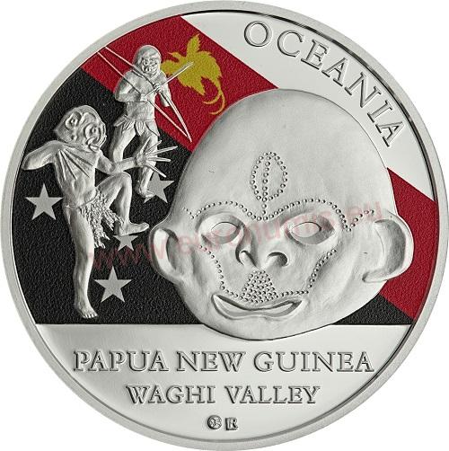 20 Francs CFA 2020 Congo PROOF 1 Oz Ag motív Papua Nová Guinea