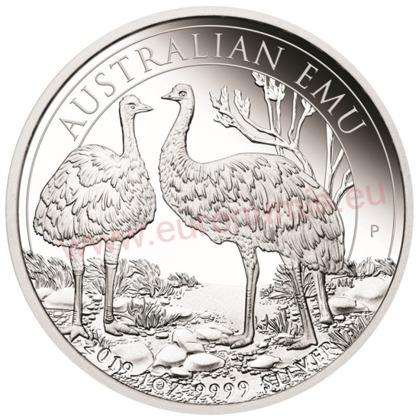Dollar 2019 Austrália PROOF 1 Oz Ag Australian Emu