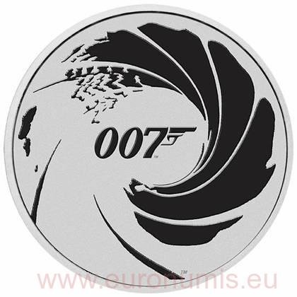 Dollar 2022 Tuvalu BU farbená 1 Oz Ag James Bond