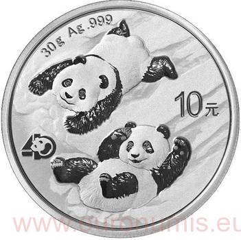 10 Yuan 2022 Čína BU 30g Ag Panda