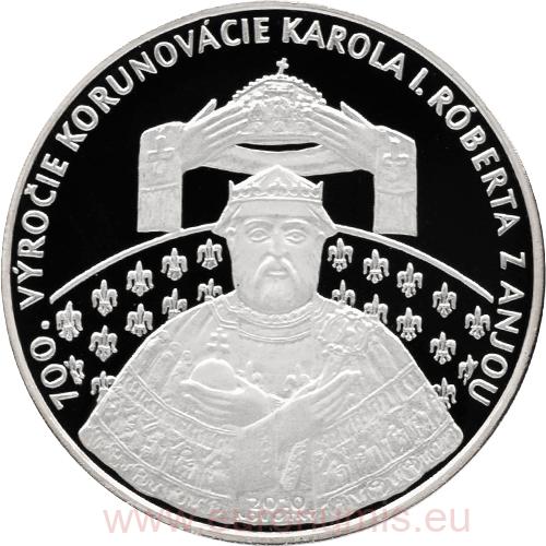 Strieborná medaila, korunovácia Karola I.