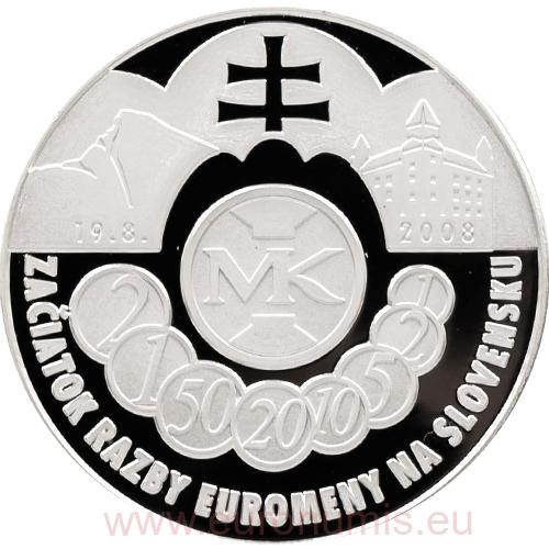 Strieborná medaila, euromena na Slovensku