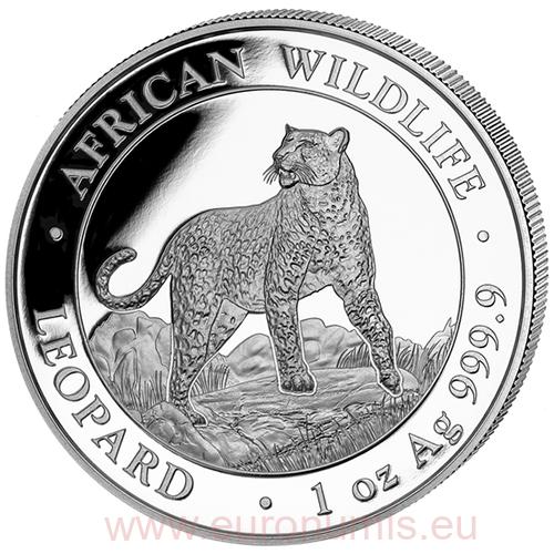 100 Shillings 2022 Somálsko BU 1 Oz Ag Leopard 