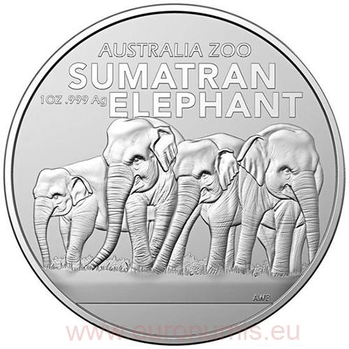 Dollar 2022 Austrália RAM BU 1 Oz Ag Elephant (X:2:2)