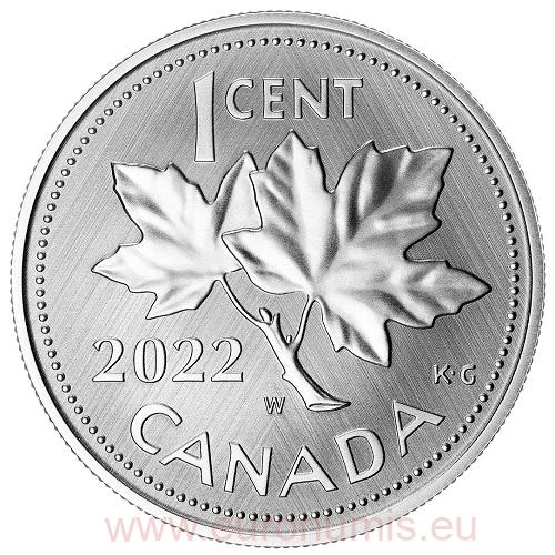 1 Cent 2022 Kanada BU 1 Oz Ag W Mint Mark (X:9:6)