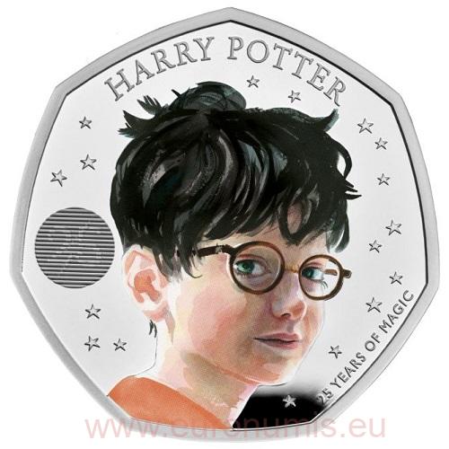 50 Pence 2022 Anglicko PROOF farbená 8g Ag Harry Potter