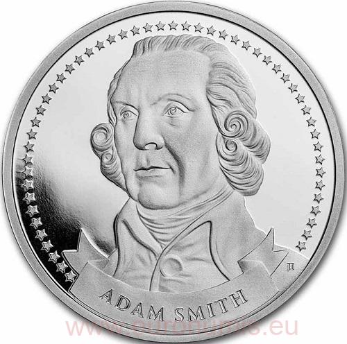 ONE OUNCE 2022 BU 1 Oz Ag Founders of Liberty: Adam Smith (V:3:2)
