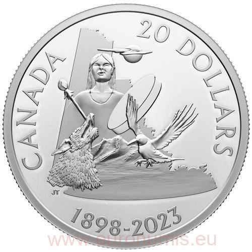 20 Dollars 2023 Kanada PROOF 31,39 g Ag Anniversary of Yukon