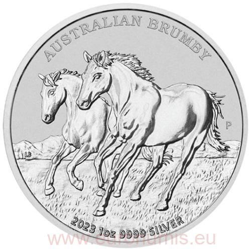Dollar 2023 Austrália BU 1 Oz Ag, Australian Brumby (X:9:4)