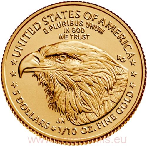 5 Dollars 2023 USA BU 1/10 Oz Au, American Eagle
