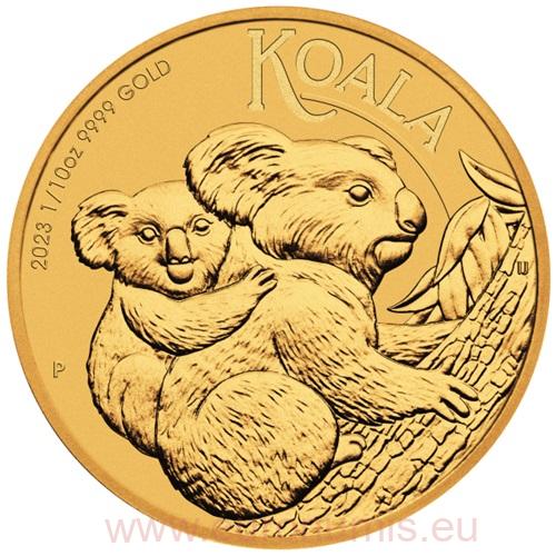 15 Dollars 2023 Austrália BU 1/10 Oz Au, Australian Koala